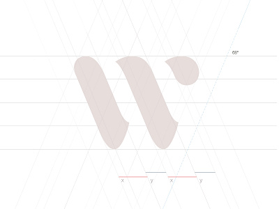 W construction logo logotype w