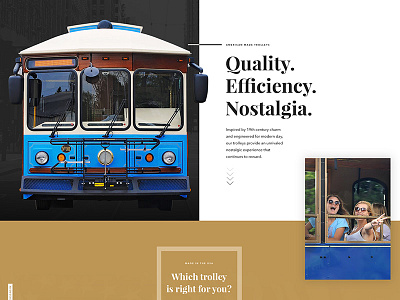 Trolley Bus Website - Hometown Trolley bronze bus hometown trolley industrial industrial design mass transit parallax transportation trolley video