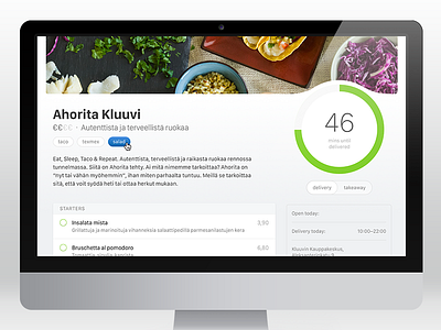 Restaurant view mockup on desktop product design ui design visual design web design