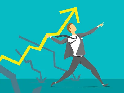 For a Renewed Growth business business man charts creative economics graphics growth man statistics suit