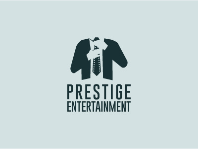 Prestige Entertainment Logo entertainment film logo prestige suit tie