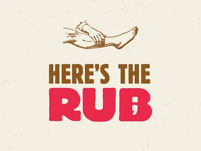 Here's The Rub barbecue bbq branding food heres the rub identity illustration logo rub sauce semicolon subscription