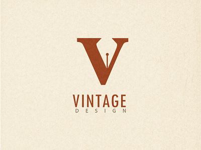 Vintage Design classic design letter logo logo paper pen vintage