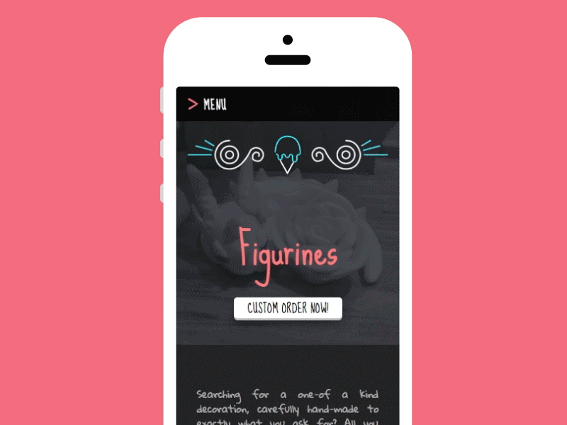 Custom craft website - Animations animations craft css html javascript jquery mobile polymer clay web design