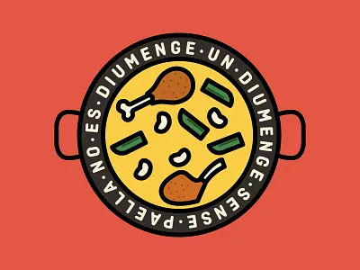 Un Diumenge sense Paella no es Diumenge badge paella paella valenciana valencia