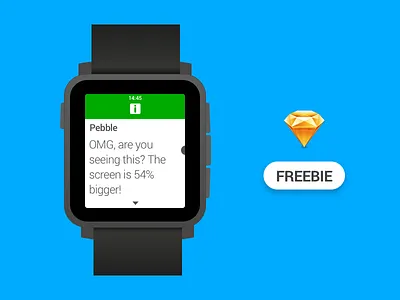 Pebble Time 2 New Free Sketch File design device download freebie mockup pebble pebble time 2 sketch template vector watch wearable
