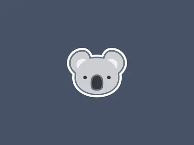 Koala face sticker baby beautiful chubby cuddly cute flat icon illustration koala pastel sticker sweet