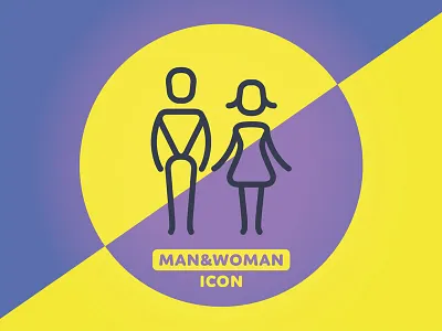 Man & Woman Icon female icon male man sign symbol toilet wc woman