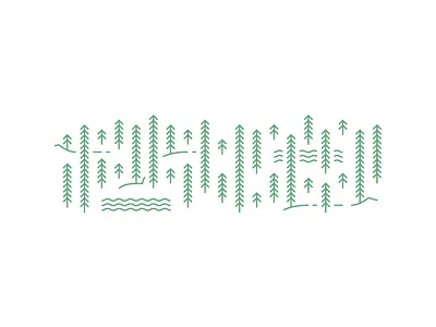 Forest flat design forest illustration langa nature nfk norfolk pattern trails trailsjs trees
