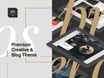 Prospero — Preview Image blog creative gold premium template theme web design