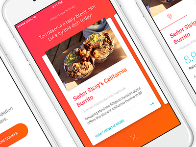 It's a lunchtime! ios teaser ui