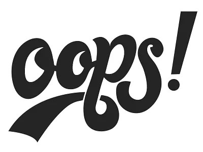 oops! brand branding design handwritten id identity logo oops script vector