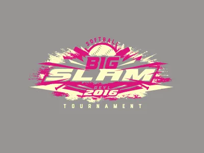 Big Slam 2016 logo softball sports t shirt
