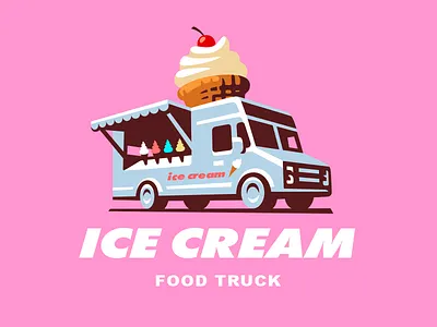 Food truck - Ice Cream car cream food ice logo truck