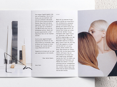 Fell Salon lookbook detail branding editorial fashion friseur hair minimal minimalism transparent white