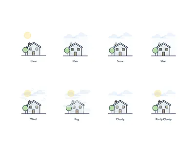 Weather iconography icon illustration weather