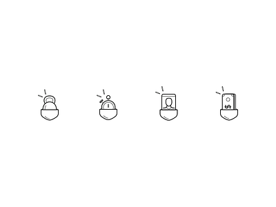 Everything in your pocket design icon iconography icons illustration lines ui ux