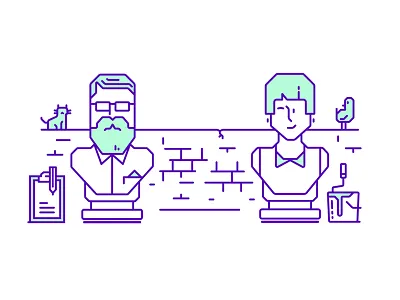 Wallspot characters graphicdesign icon illustration managers motiongraphics outline wallspot