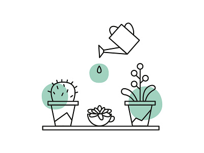 Plants vol.2 cactus illustration illustrator line plant print