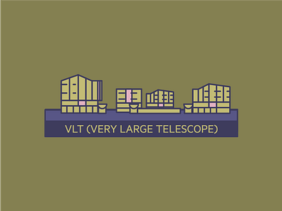 VLT Observatory dessert icon illustration infographic observatory stars telescope universe vlt