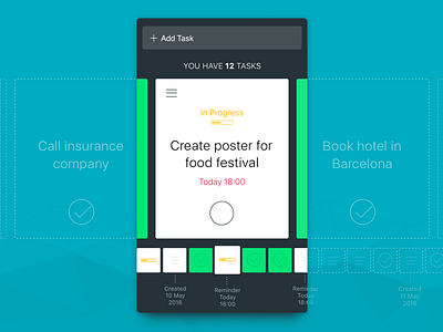 To-do list app card flat google ios manager progress bar reminder task to do list