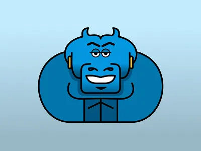 Tough negotiator bull illustration negotiator