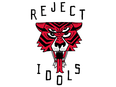 Reject idols danilo mancini flat design flat handmade hand lettering handmade idols illustration new tattoo sailor danny tiger vintage vintage tattoo