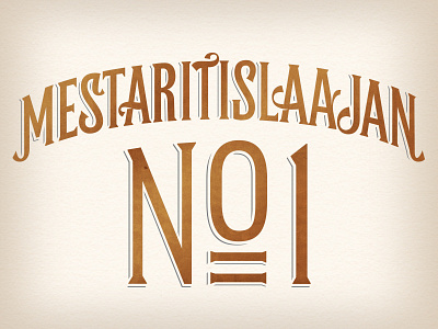 Mestaritislaajan No1 branding design graphic design identifier identity lettering packaging title