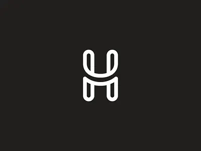 H logotype branding brandmark connection logo corporate startup h letter rounded hub space happy line smile connection logotype simbol monogram modern classy brandmark positive smooth outline simple minimal sophisticated