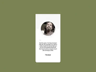 Daily UI :: 35 - quote daily ui dailyui flat testimonials