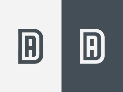 AD logo mark monogram personal branding