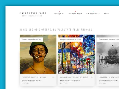 Gateway Fine Art art clean fine art flat gateway land page