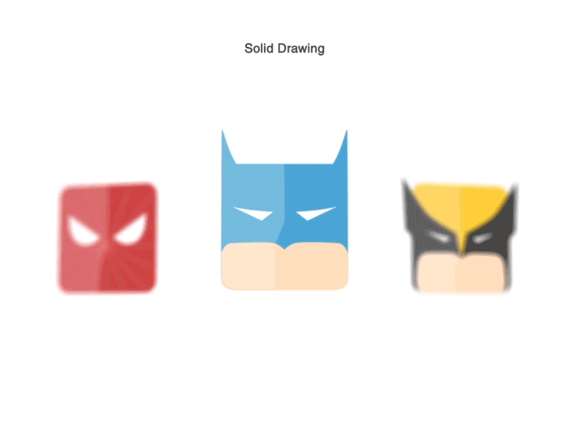 12 principles of Animation - Solid Drawing batman comparison principles solid spider man study superheroes wolverine