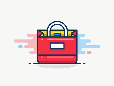 Shopping Bag bag commodity flat goods tag icon iconography illustration line outline sandor shop shopping bag