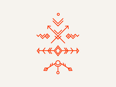 _graphic.pattern arrow aztec graphic graphicdesign illustration lines pattern red symmetry triangular