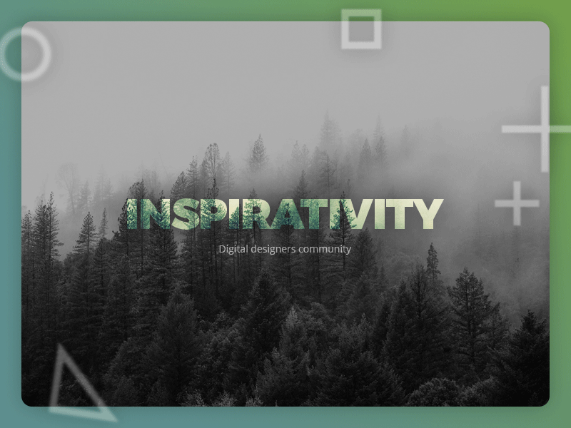 inspirativity 002 - promo animation black and white bw forest inspiration inspirativity interface parallax site uiux web