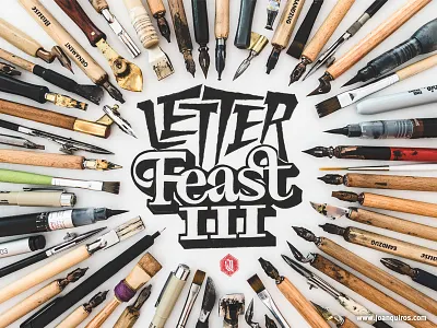 Letter Feast III calligraphy hand lettering handlettering interlock letter feast lettering logo logotype roman tools