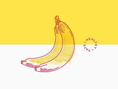 Illustration for food packaging banana illustration yellow