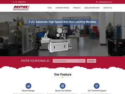 Maharshi Packaging Machines Pvt Ltd creative design mockup psd website design