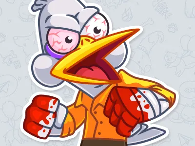 Detective Caplini angry blood caplini cartoon detective funny sticker telegram