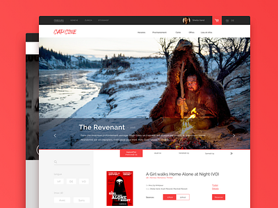 Arena Capcine Published behance concept movie ui ux web webdesign