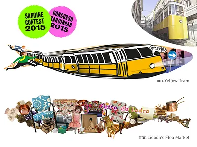 Yellow Tram sardine / Lisbon's Flea Market concurso sardinhas 2015 festas de lisboa sardine contest