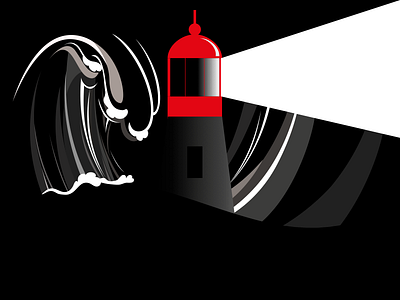 Show me the way ! lighthouse night sea storm wave