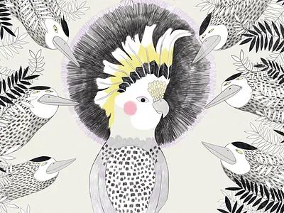 Cockatoo bird cockatoo illustration