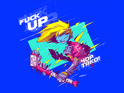 Kid B acid asian cartoon comics drawing graphics illustration japan manga style vector wacom