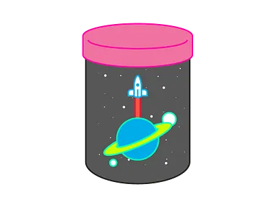 Space Jam illustration jar moon planet space space jam stars