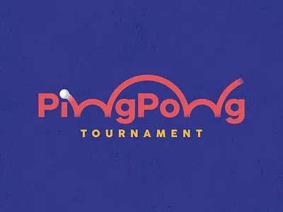 Ping Pong illustration letters logo mark ping pong simple