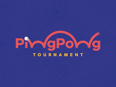 Ping Pong illustration letters logo mark ping pong simple