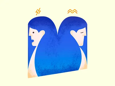 Emotions 2d brush card editorial emotions hair illustration mood relax texture woman