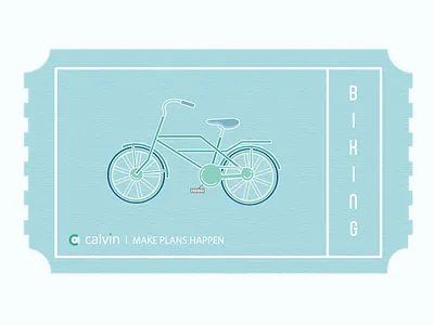 Biking bike biking flat design illustration summer ticket transportation